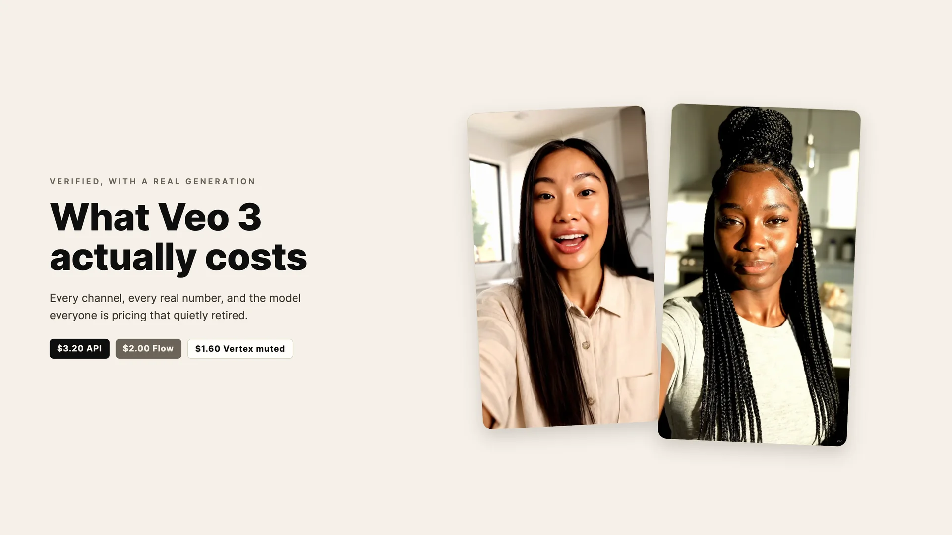 Veo 3 Pricing — cover (real Veo 3.1 frames)